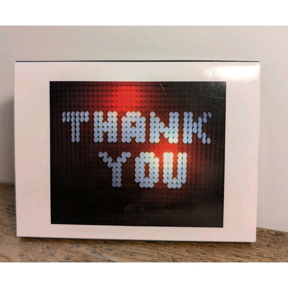 MoMA Thank You Note Cards 12 Ct 2011 LED Marquee Design Sealed Box w Envelopes‎